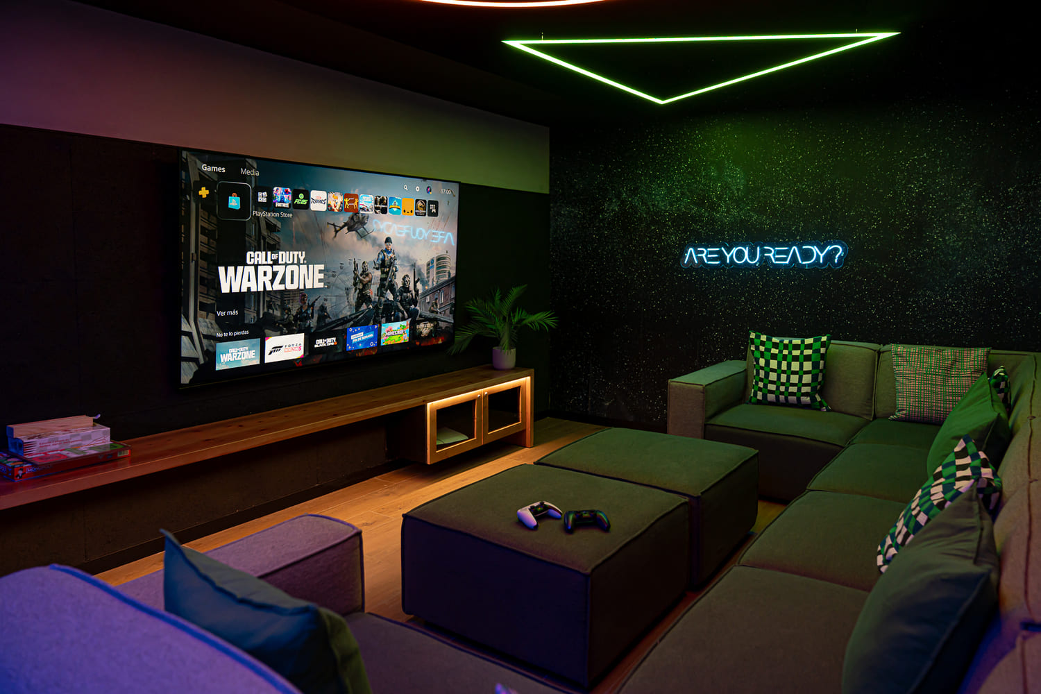 Game room with PS5